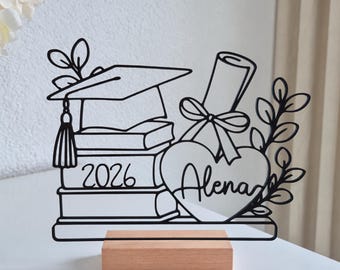 Personalized graduation gift | Graduation gift with name & year for passing exams | Gift for female graduates