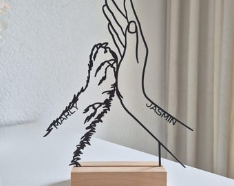 Pet Keepsake | Personalized Line Art Dog Memorial | 3D Standee as a Keepsake for Your Dog | Dog Grief Gift | Dog Gift