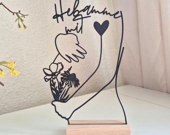 Gift for a midwife | Midwife thank-you gift | 3D printed stand for midwives with a heart | Gift idea and decoration for midwives