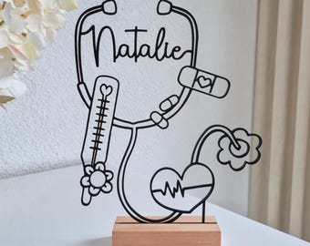 Personalized gift for nurses and caregivers | 3D printed stand with name | Thank you gift for caregivers