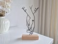 Personalized Couple Gift | Line Art Display with Heart & Names | 3D Decoration for Partners for Anniversary, Valentine's Day or Wedding