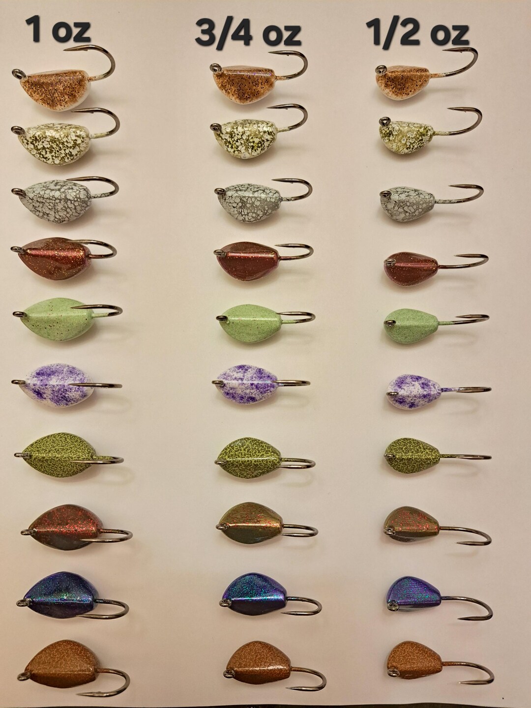 T&A JIGS 10-Pack Sheephead Jigs – Unpainted Blackfish Jigs 1/2oz To 3oz – Hook Size Choice