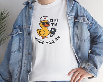 Funny Nurse Life Nursing Student RN T-Shirt | Medical Humor Graphic Tee Duck