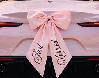 Lazo para coche de recién casados, decoración para el día de la boda