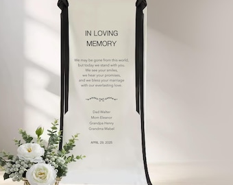 Guirnalda personalizada para silla conmemorativa: Decoración de boda en memoria de un ser querido