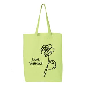Baumwolltasche „Love Yourself“ – BTS-inspiriertes Design Bild 3