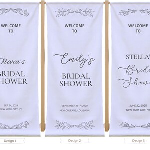 Future Mrs Banner, Floral Personalized Welcome Sign | Cotton Fabric | Bridal Shower Backdrop Decor image 3