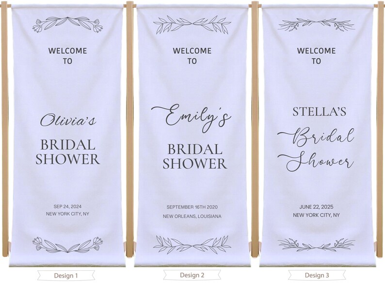 Future Mrs Banner, Floral Personalized Welcome Sign | Cotton Fabric | Bridal Shower Backdrop Decor image 3