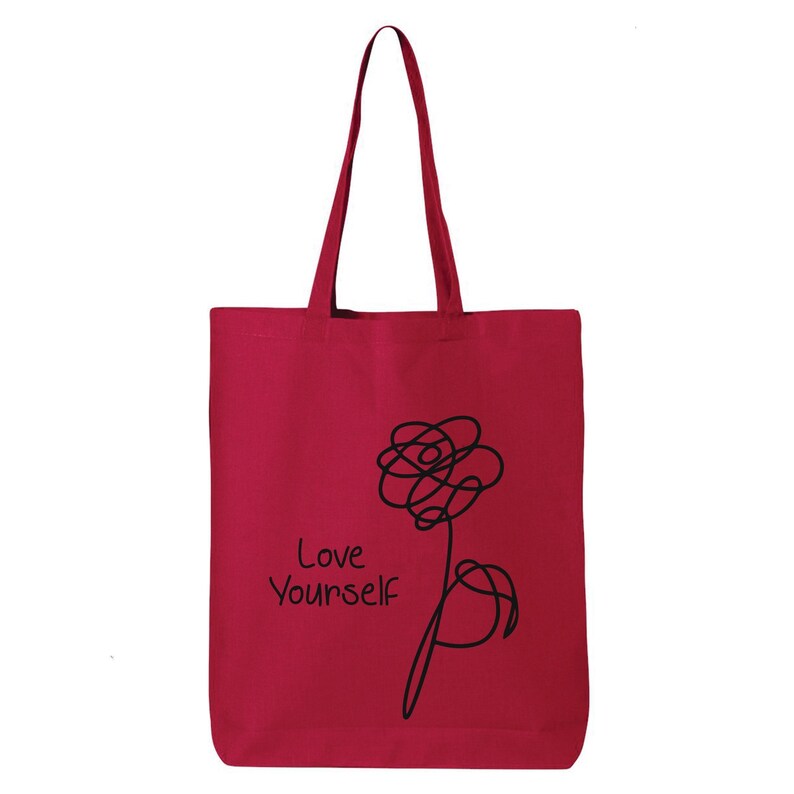 Baumwolltasche „Love Yourself“ – BTS-inspiriertes Design Bild 7