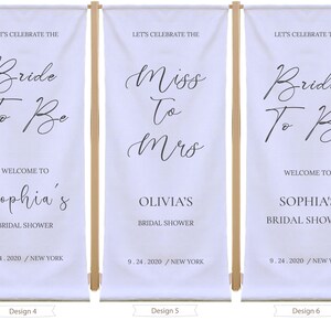 Future Mrs Banner, Floral Personalized Welcome Sign | Cotton Fabric | Bridal Shower Backdrop Decor image 4