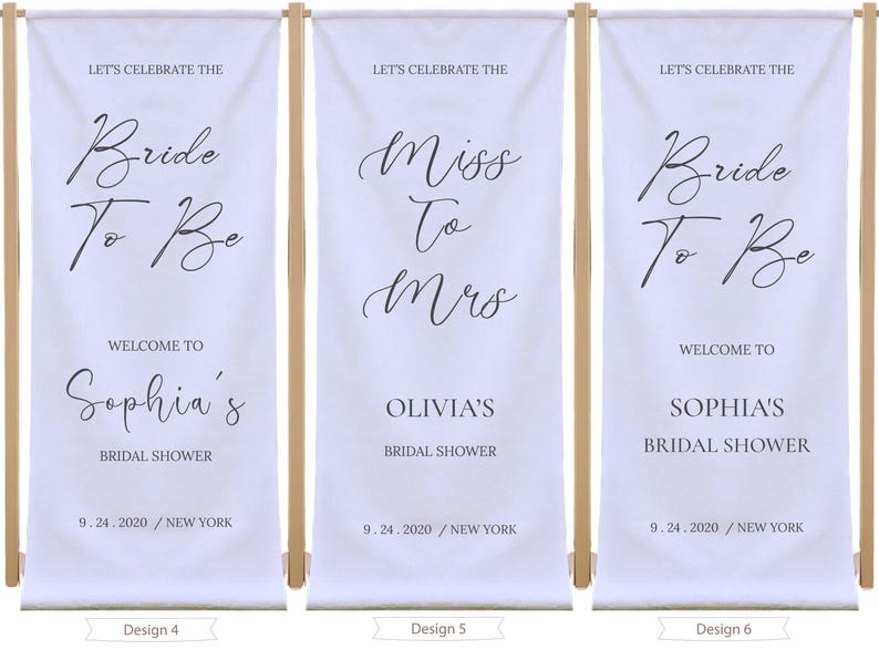 Future Mrs Banner, Floral Personalized Welcome Sign | Cotton Fabric | Bridal Shower Backdrop Decor image 4