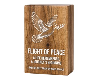 Urna funeraria para cenizas, caja conmemorativa de paloma, recuerdo funerario, regalo de condolencias humanas, vuelo de paz