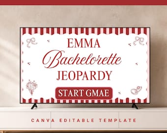 Jogo de Perguntas e Respostas para Despedida de Solteira | Jogo de perguntas e respostas estilo Jeopardy | Apresentação em PowerPoint para Despedida de Solteira | Canva Editável | Jogo para Festa de Despedida de Solteira | Download em PDF