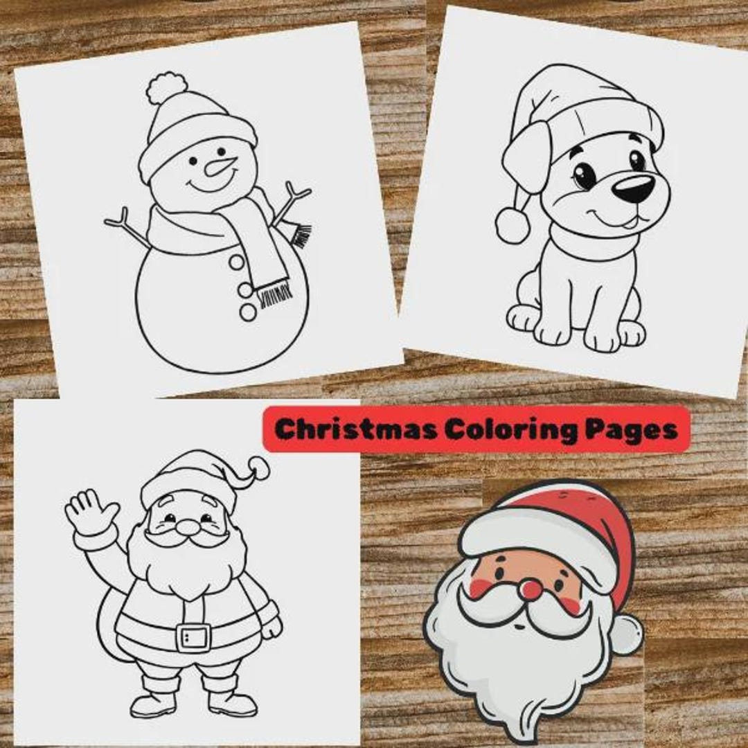 50 Toddler Christmas Coloring Pages | Simple Holiday Pictures for ...
