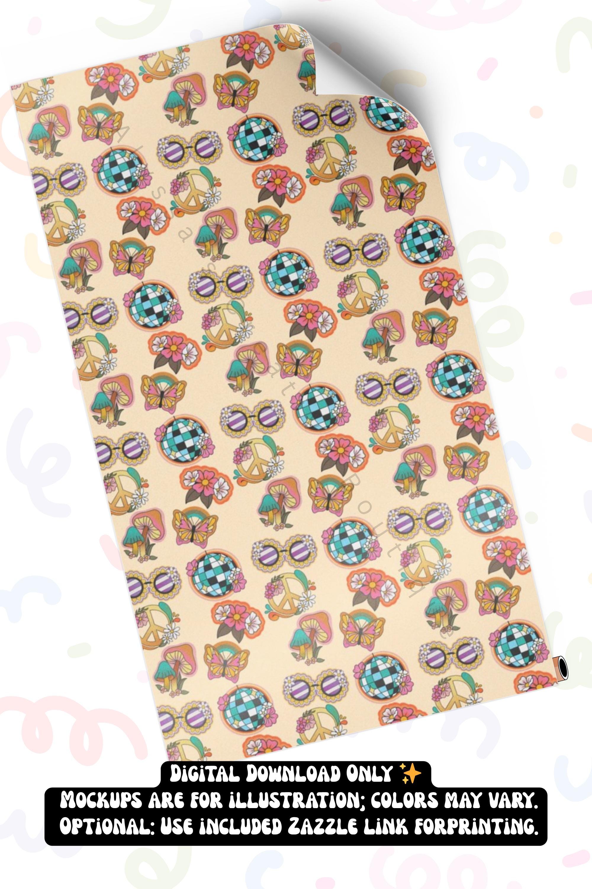 Groovy One Wrapping Paper – Printable Digital Download | Seamless Gift ...