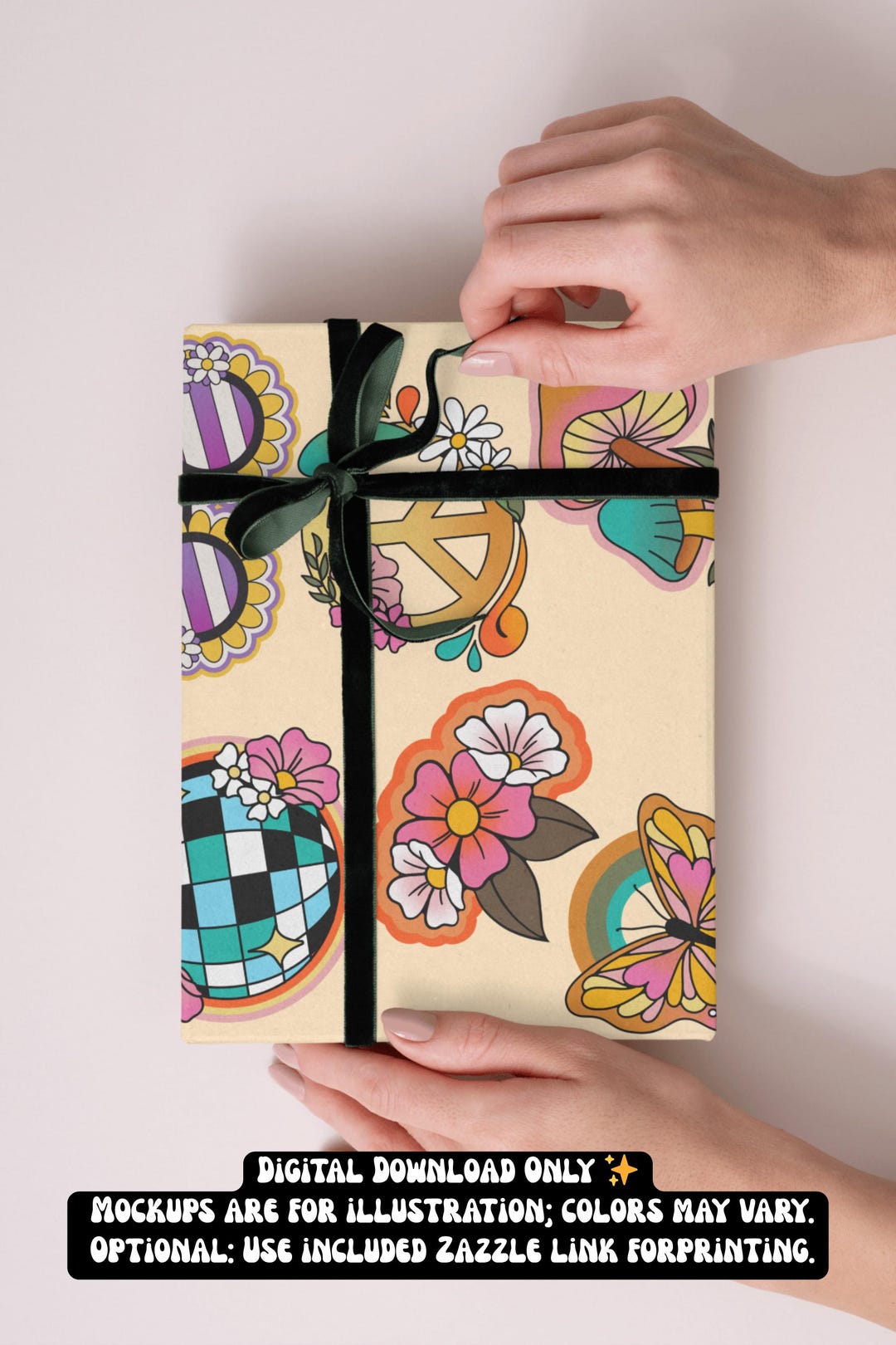 Groovy One Wrapping Paper – Printable Digital Download | Seamless Gift ...