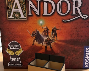 Organizador de juegos de mesa para Las Leyendas de Andor | Inserto + Caja adicional | Almacenamiento de juegos de mesa | Organizador de juegos | Accesorios de Andor impresos en 3D