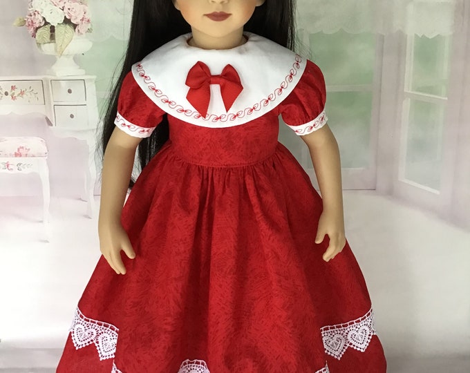 20 Inch Doll Dress and Half Slip. Fits Maru and Friends Dolls. Red