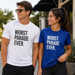 Worst Parade Ever Funny Marathon Shirt | Running Humor Tee | Distance Runner Gift | Race Day Spectator Shirt