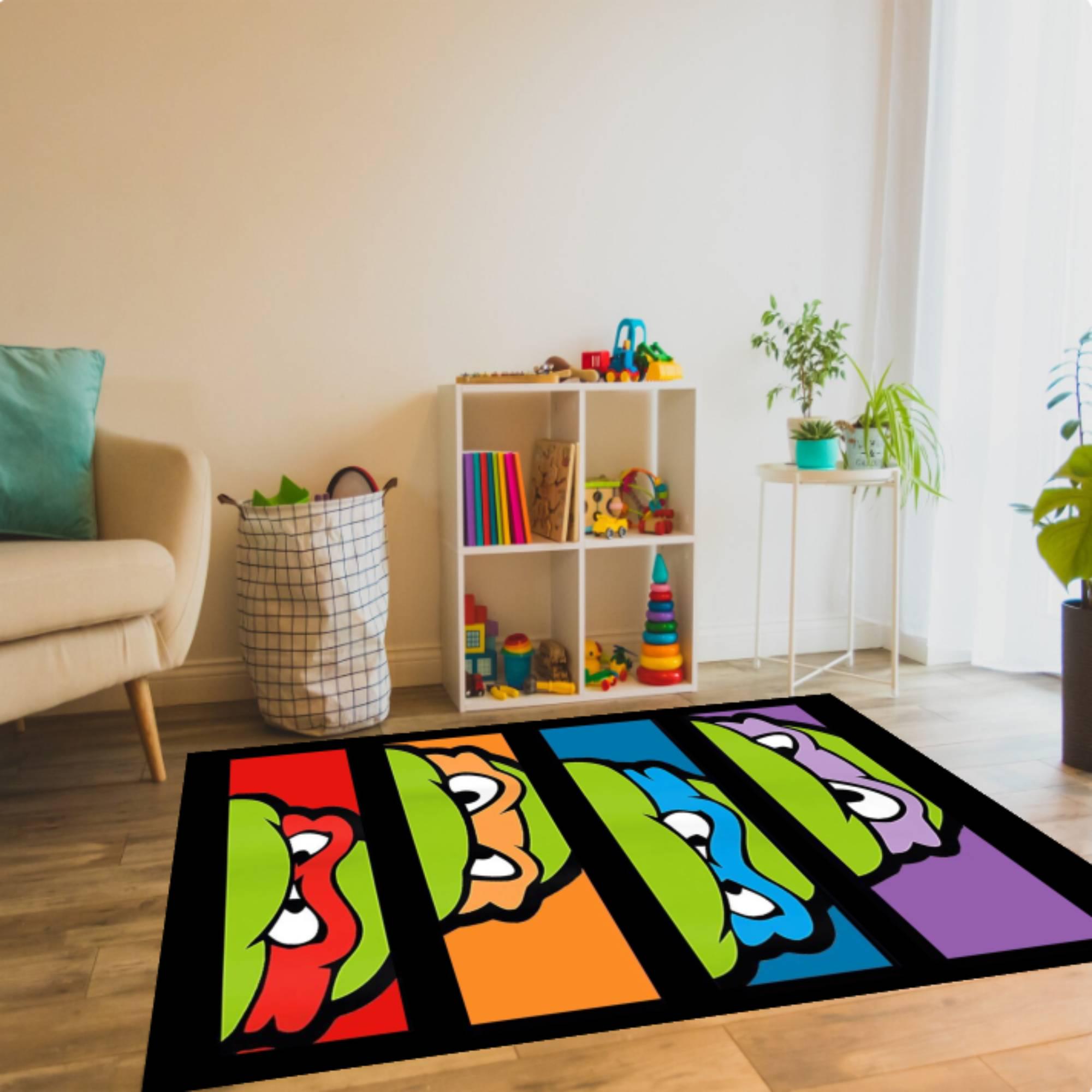 Kids Turtle Rug, Cartoon Floor Mat, Playroom Decor - Etsy