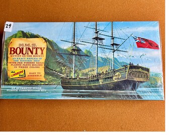 Lindberg H.M.S. Bounty Ship Model Kit Vintage Sealed Scale Replica