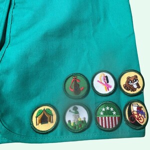 Girl Scouts USA Junior Vest Size M Green 2005 Lake To River Patches image 2