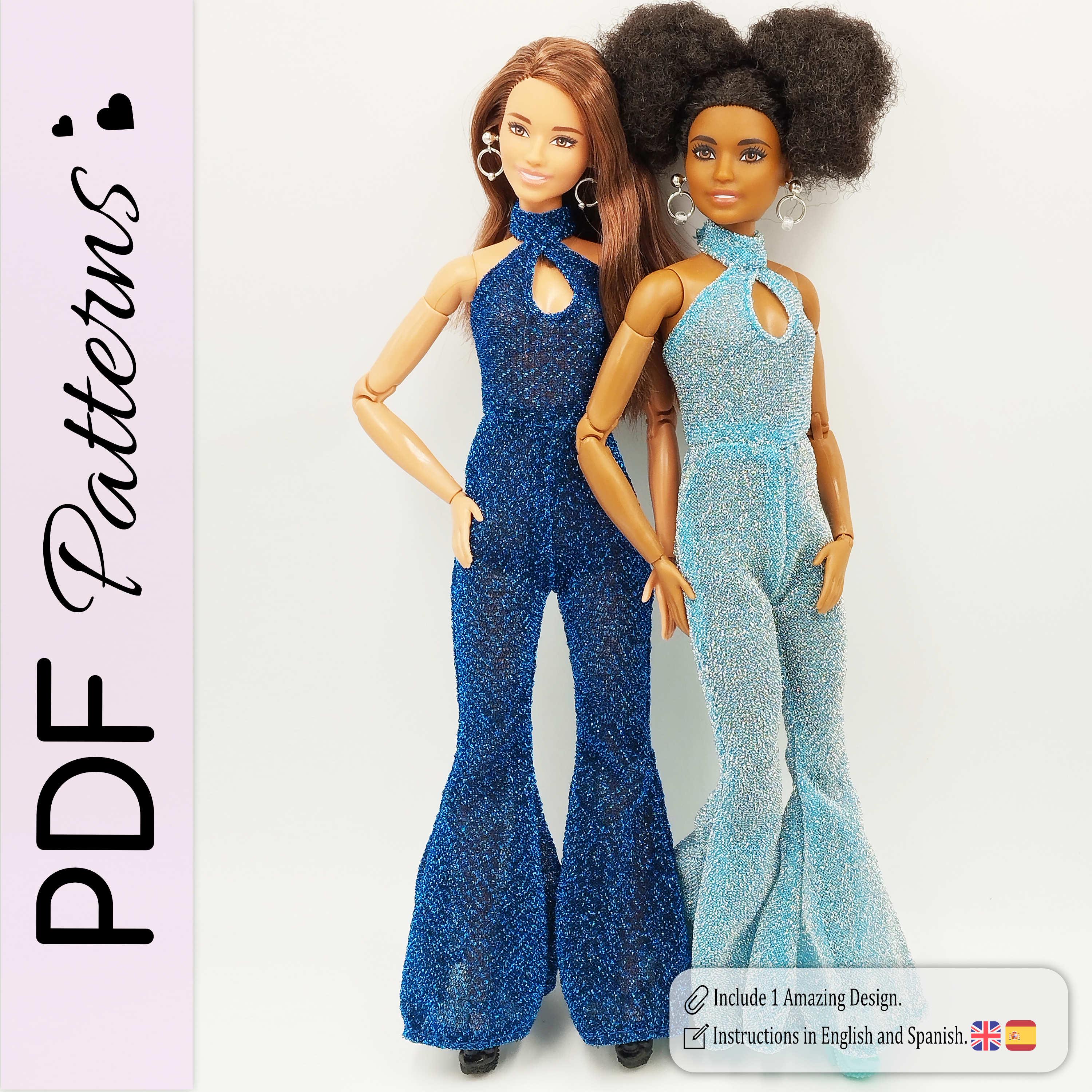 Lot Vêtements De Poupée Plasty Boutique 70's - Taille 29cm (11.5'') - Accessoires Mode