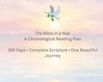 Bible in a Year Reading Plan Chronological Bible Reading Checklist 365 Day Scripture Plan Printable PDF
