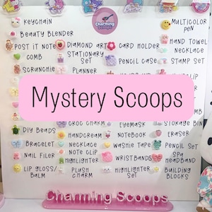 Mystery Scoops, Lucky Scoops, 50 items, Cute Stationary and accessories, Free gift with every order