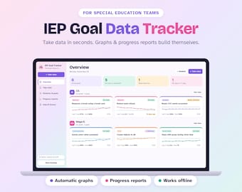 IEP目標データトラッカーアプリ｜自動進捗グラフ｜特別支援教育データ収集｜