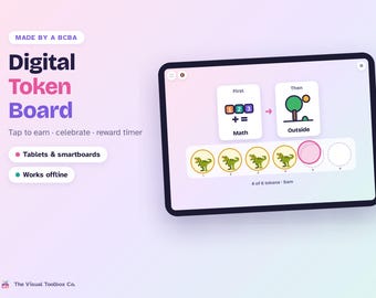 Digital Token Board App | Interactive Reward Chart for Tablets & Smartboards | ABA Visual Support