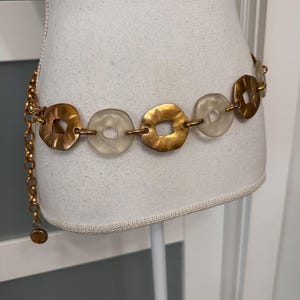 Vintage New York Studio Gold & Translucent Linked Disc Chain 