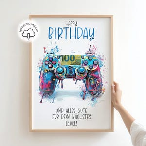 Digitales Geldgeschenk für Gamer | Gaming Geschenk mit Geld | PDF Druckvorlage A4 zum Ausdrucken | Geschenkidee für Zocker | Sofort Download