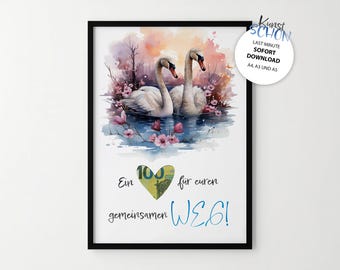 Cash gift for a wedding | Cash gift for the bride and groom | Printable PDF template | Wedding gift with money | Instant download