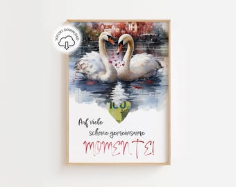 Geldgeschenk zur Hochzeit | Hochzeitsgeschenk mit Geld für das Brautpaar | Vorlage A4 zum Ausdrucken | Geld Geschenkidee | Sofort Download