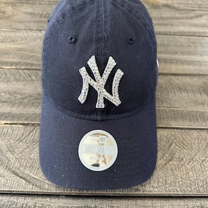 New York NY Yankees Rhinestone Navy Adjustable Hat