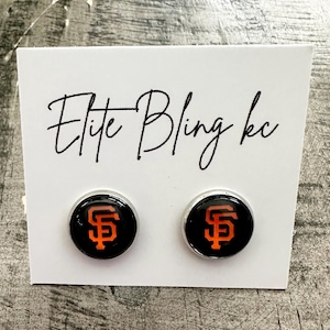 San Francisco Giants Stud or Dangle Earrings  | 12mm