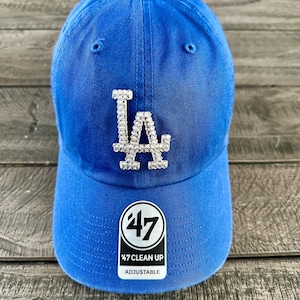 Los Angeles LA Dodgers Rhinestone Royal Blue Adjustable Hat