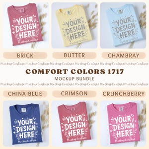 Comfort Colors 1717 Mockup Bundle | 29 Folded T-Shirt Flatlays (Digital Download) image 3