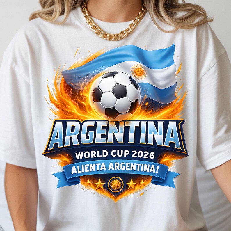 Argentina soccer ball and flag graphic for football supporters