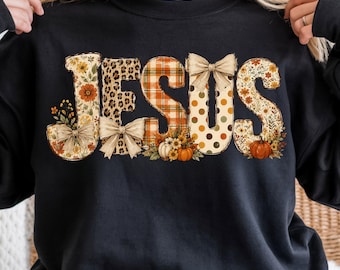 Jesus Fall PNG, Leopard Pumpkin PNG, Faith Shirt design, Autumn Clipart (Digital Download)