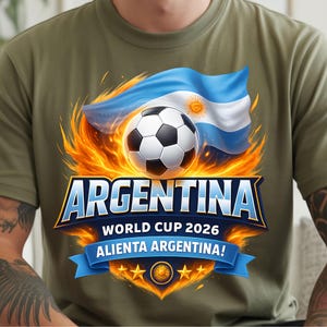 Argentina World Cup 2026 football fan badge design with stars and flag, soccer png
