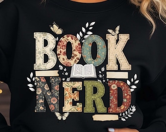 Book Nerd png, Book Lover Shirt design, bookish clipart (Digital Download)