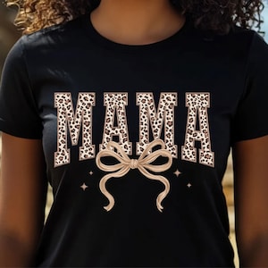Leopardo Mamá PNG / Diseño de Mamá con Lazo de Croqueta (Descarga Digital)