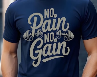 No Pain No Gain SVG | Motivational PNG | Inspirational design | workout clipart (Digital Download)