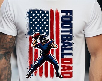 USA Football Dad Png, Game Day clipart, football season design (Digital Download)