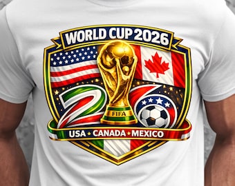 2026 World Cup USA Canada Mexico PNG – Soccer Championship Trophy Design (Digital Download)
