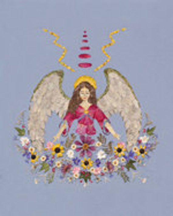 Resultado de imagem para spiritual angel with sleeves and flowers