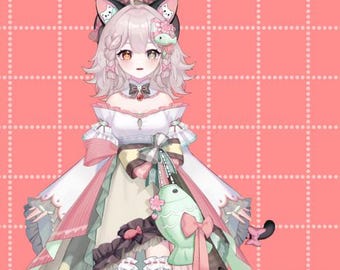 Live2D VTuber-model vrouwelijke avatar | Volledig getuigd | Klaar voor VTube-studio
