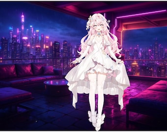 Live2D VTuber Model Female Avatar | Fully Rigged | VTube Studio Ready